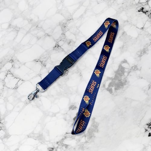 Image of Desert Cactus Phoenix Suns NBA Lanyard Keychain Car Keys ID Badge Holder Detachable Breakaway Snap Buckle