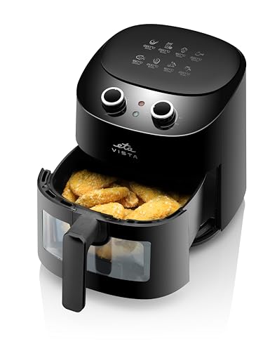 ETA Heißluftfritteuse Vista I 4.3 Liter Fritteuse I 1300 Watt I 160-220°C I Ansichtsfenster I Touch Display I Timer – Bild 7