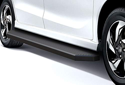 APS iBoard 6-inch Aluminum (Black Powder Coated Flat Style) Running Boards Nerf Bars Side Steps Step Rails Compatible with Honda Pilot 2016-2022