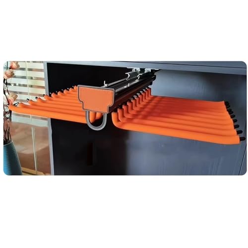 Extendable Pants Rack Hanger Bar for Closet, 18 Arms Jean Hangers, Space-Saving Wardrobe Pants Organizer, Versatile Pull-Out Design for Efficient Storage (Color: C, Size: 41cm)