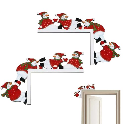LUMOOM 2 Stück Türrahmen Deko Weihnachten, Weihnachtsdeko tür,...