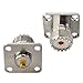 Boobrie UHF Female SO239 4-Hole Panel Chassis Mount Flange Panel Mount Adapter Solder Cup RF Coaxial Coax Connector Adapter for PL259 Male Plug Pack of 2