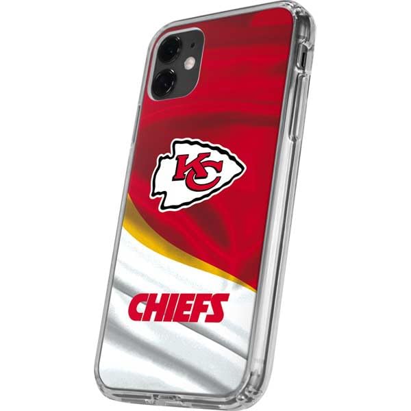 Skinit Clear Phone Case Compatible with iPhone 11 - Officially Licensed NFL Kansas City Chiefs Design