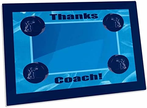 3dRose Thanks Coach, Hockey Pucks and Players - Desk Pad Place Mats (dpd-43303-1)