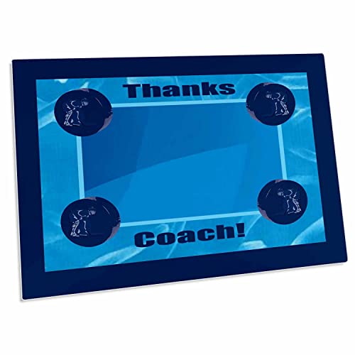 3Drose Thanks Coach, Hockey Pucks And Players - Desk Pad Place Mats (Dpd-43303-1) #TOP23