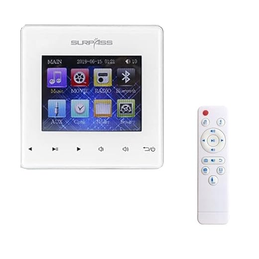 Novo LCD 3,5 Amplificador Som Ambiente Parede Wall Player Usb Bluetooth Branco