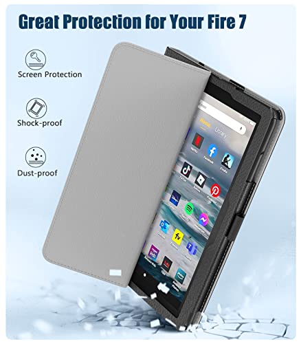 Custodia Tablet 7 Pollici Per Amazon Fire 7 (2022, 12a Gen) - Ibrida Con Supporto E Protezione