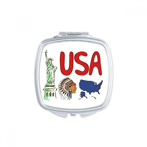 Miroir compact portable Kenya mignon cadeau de poche multicolore - 2
