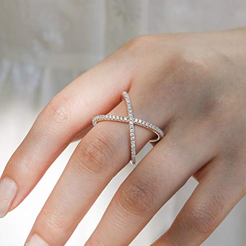 925 Sterling Silver 1 Carat Solitaire Round CZ Engagement Wedding Band Classic Six Prong Ring Size 3-134