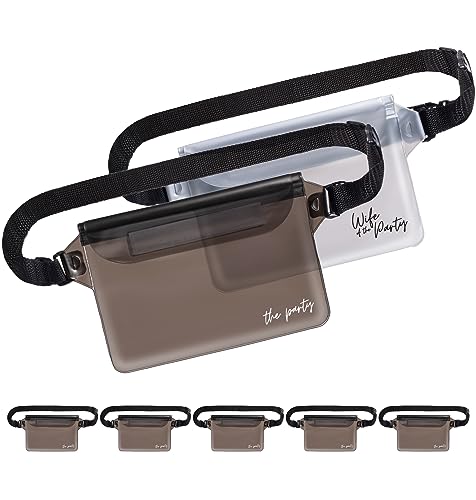 Waterproof Bachelorette Party Fanny Pack Set (7 Pack - Black) 1 Wife of the Party Bride Fanny Pack and 6 The Party Bachelorette Fanny Packs | Bachelorette Party Favors I Bachelorette Gifts