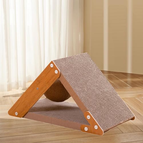 Griffoir pour chats en bois avec rouleau de jeu pour un appartement serein - 7