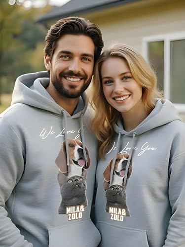 Image of Women Custom Hoodie with Front & Back Print - Personalized Pullover Sweatshirt, Custom Text Logo Design, Fleece Hooded Hoodie for Women, Winter Casual Wear