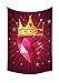 Produktbild daawqee Diamond Collection Crystal Love Heart Diamond Wearing A Crown Princess Queen Gem Theme on Radial Background Bedroom Living Room Dorm Red Golden Unique Home Decor