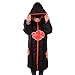 Wraith of East Naruto Akatsuki Organization Members Cloak Ninja Robe Hooded S Black