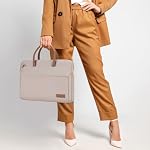 RAINYEAR 14 Inch/15.6 Inch Laptop Bag for Women, Protective Waterproof Large Capacity Computer Shoulder Bag with Handle