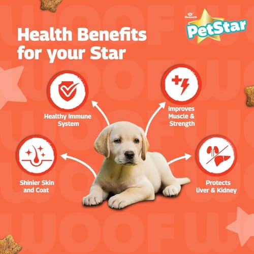 Image of Mankind PetStar Puppy Dry Dog Food, 28% High Protein, Milk & Wheat Flavor, 1 kg | Complete Nutrition for Puppies | Puppy Dog Food