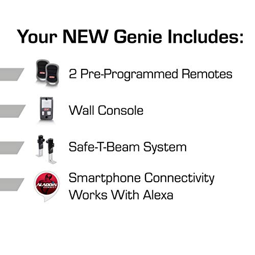 Genie 1/2 HPC 3053-TV QuietLift Connect smart garage door opener, Wi-Fi, Works with Alexa