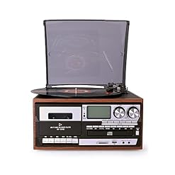 Umaxa Platine Tourne-Disque Haut-Parleur Lecteur 3 Vitesses Bois rétro phonographe, Support pour enregistreur de Fonction Bluetooth Bonjour - Les Beatles, Paul McCartney, John Lennon, RIngo Starr, George Harrison
