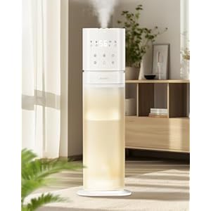 Humidifier Large Room, 2.1Gal/8L Humidifiers for Bedroom with Extended Tube, Large Humidifiers 1000 sq.ft. Whole House Cool Mist Humidifier with Night Light, School/Office/Warehouse, White