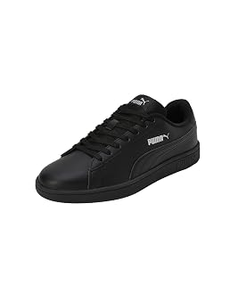 Puma | Smashic Comfort Casual Sneakers | Black-Matte Silver | 6UK