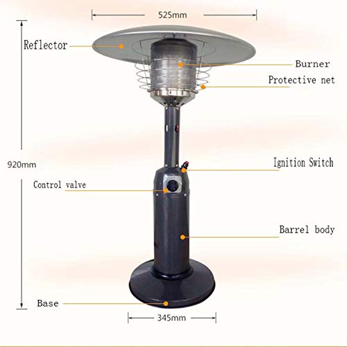 Chauffe-terrasse de table gaz inox durable pour un confort extérieur - 6