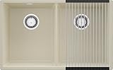 💎 RESISTENCIA Y DURABILIDAD – El Fregadero sobre encimera London 80 Twin Slim con dimensiones de 760x470x200 mm se adapta perfectamente a armarios con un ancho de 80 cm. El Fregadero es rápido y fácil de instalar, lo que garantiza confort y ahorro de tiempo. Gracias al uso de tecnologías modernas, el Fregadero se caracteriza por su excepcional resistencia a los arañazos, decoloración, impactos y choque térmico.