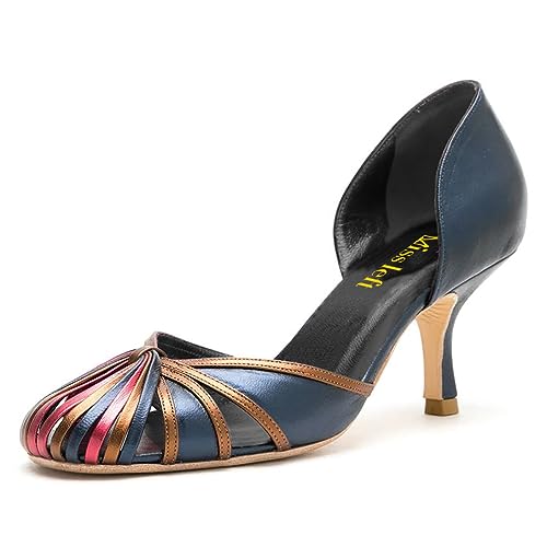 miss left Women Vintage Ballroom Kitten Heels Caged Round Toe Pumps D'Orsay Cutout Slip On Elegant Party Evening Shoes Size 4-16 US