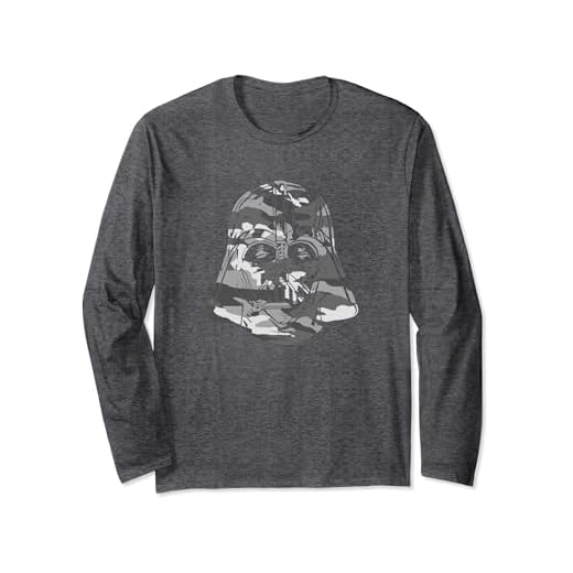 Star Wars Darth Vader Grey Camo Helmet Fill C1 Manga Larga