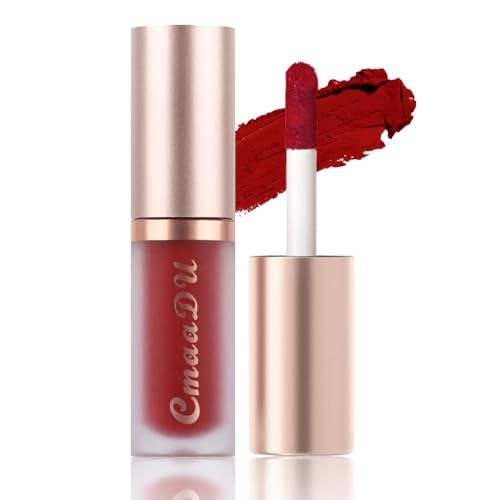 Image of evpct 1Pcs Ruby Brick Red Matte Liquid Lipstick Lip Gloss Glossy Set for Black Women 24 Hour Silky Velvet Lipstick labiales matte larga duracion mate 24 horas originales 08#