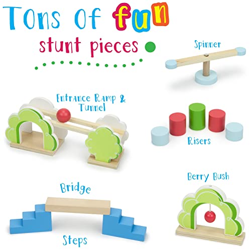 Imagination Generation Zoo Animals Domino Rally Adventure Kids Playset, With 4 Animal Shapes, 5 Stunts, & Carrying Case (144 Pieces) #TOP4