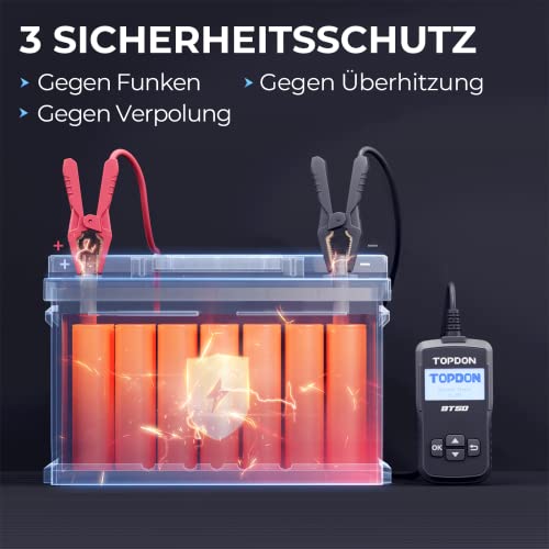 Autobatterietester TOPDON BT50 für 12V Batterien