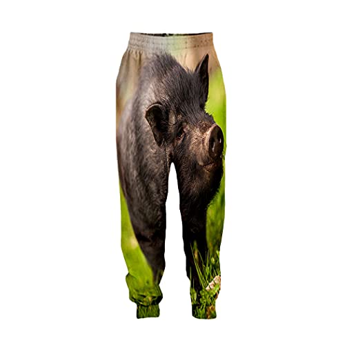 Pantalon de jogging sanglier 3D pour vos moments de détente en forêt