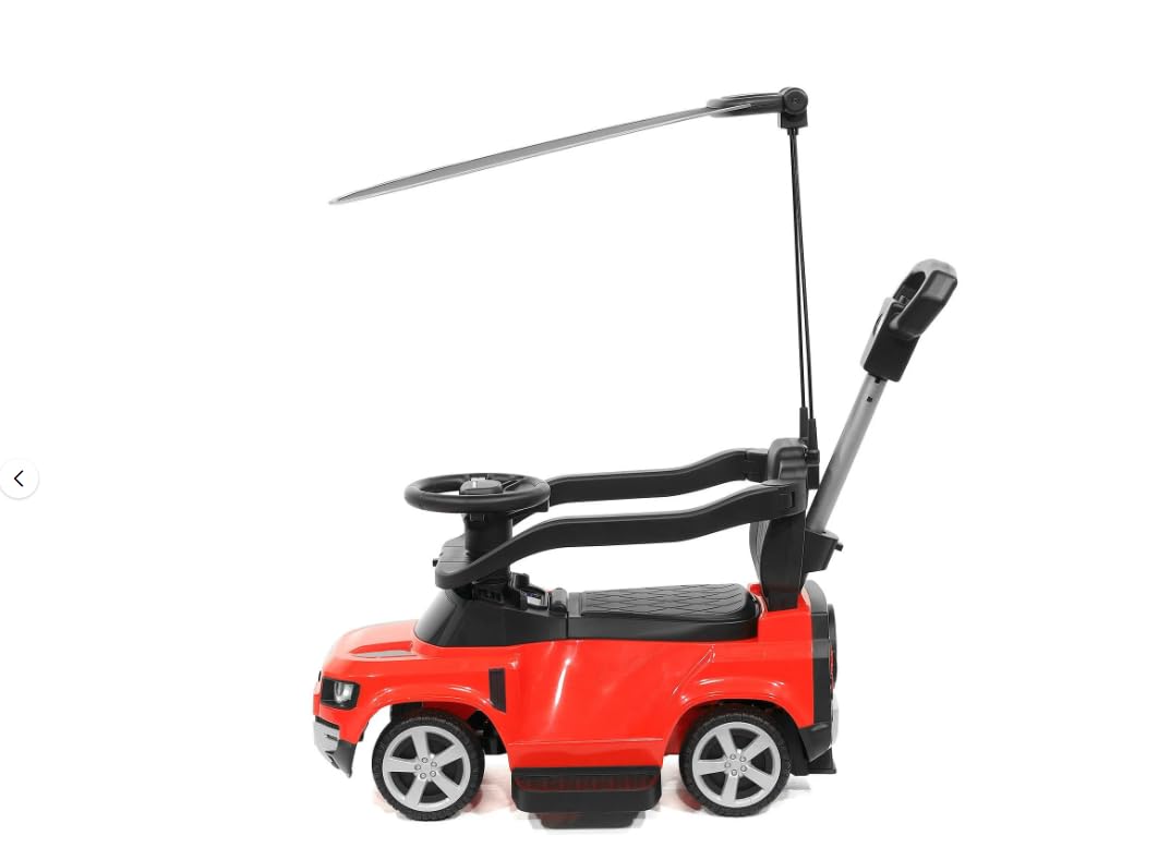Macchina a Spinta per Bambini 1 Anno, Rossa, Ruote Anteriori direzionabili Tramite Barra con Maniglia 84 x 40 x 83 cm Mercedes Push Car