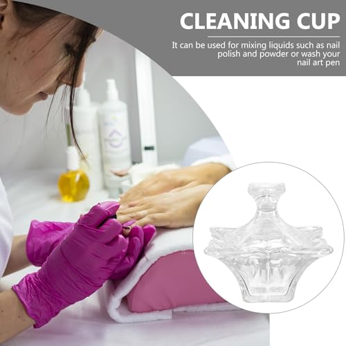 Vaso de Cristal para Arte de Uñas con Tapa miniatura 4
