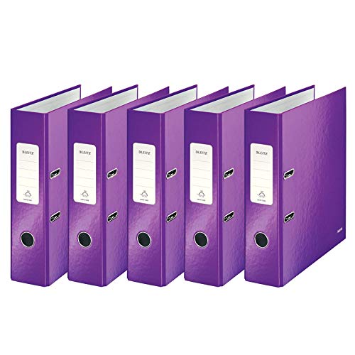 Qualitäts-Ordner WOW A4 80mm (violett metallic, breit | 5er)