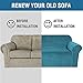 H.VERSAILTEX Stretch Velvet Sofa Covers for 3 Cushion Couch Covers Sofa Slipcovers Furniture Protector Soft with Non Slip Elastic Bottom, Crafted from Comfy Rich Velour (Sofa 72'-90', Peacock Blue)
