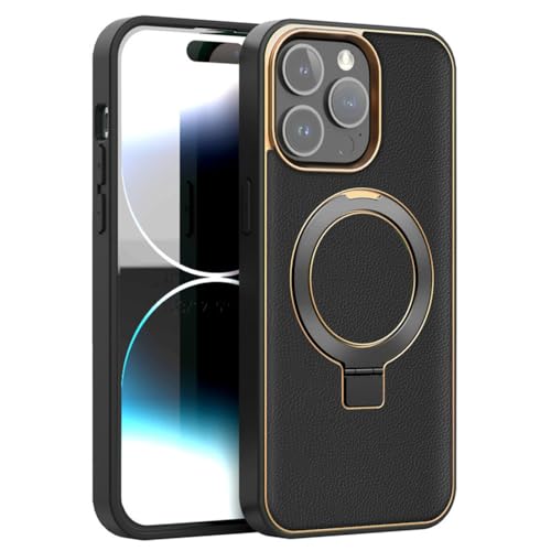 Étui iPhone 14 Pro Max en cuir luxe ENILSA avec cadre silicone élégant