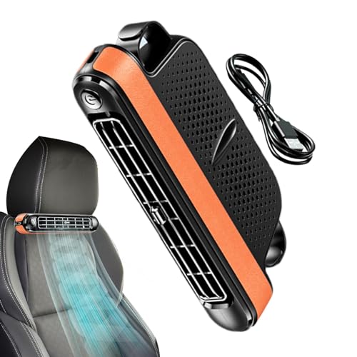 Ventilador de refrigeración para asiento de coche,Ventilador de refrigeración para asiento delantero | Ventilador para reposacabezas de coche sin aspas alimentado por USB - Potentes 3 velocidades, aju