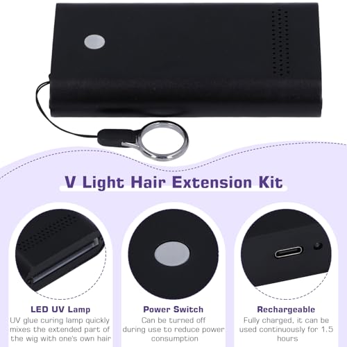 Lámpara LED V-Light para extensiones de cabello recargable y portátil para salones 2