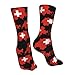 BGPTWLQMX Switzerland Flag Air Cushioned Running Socks Breathable Round Neck Socks