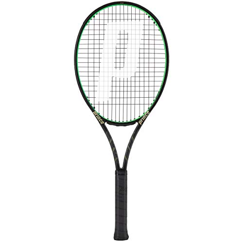 Image of Prince Tennis Racket Graphite Txt2 Tour 100 (290 Grams) With Round Neck Tshirt Red Size M