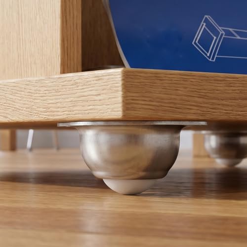 JUMPLAWN 12 Szt. Szt Kulkowe Nośne z Łożyskami Nylonowymi Stalowe Kulkowe z Powłoką Cynkową Obrotowe Łożyska z Dwoma Otworami Montażowymi Do Mebli i Przenośników