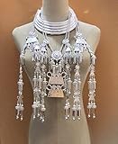 SMDSAZ Miao Collars Hang Fish in Five Layers National Collars Hmong Necklace