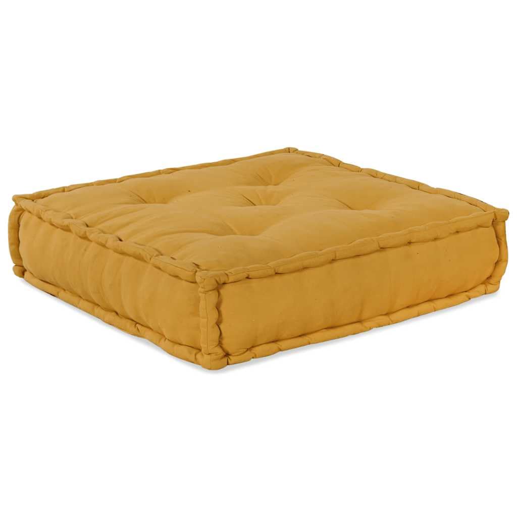SYDE Sofá Modular Amarillo 70x70x54 | Relleno de espuma, funda de algodón, diseño versátil, ideal para sala, cine en casa o porche