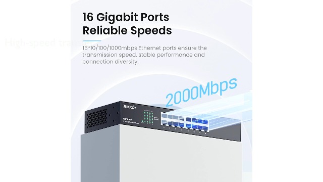 Amazon.com: Tenda 16 Port Gigabit Ethernet Switch | Desktop