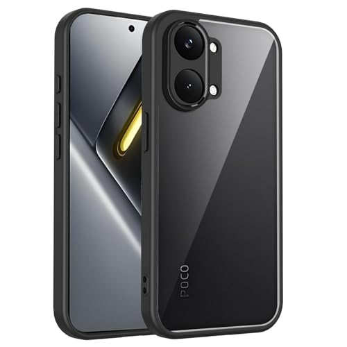 Summitxc �X�}�z�P�[�X Xiaomi Poco X8 Pro Max �p�̃P�[�X TPU&PC�f�� �l�C �w�ʃJ�o�[ �ϏՌ� �J�o�[ CASE [ax-nx2302][�u���b�N]