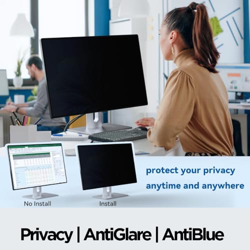 Image of Pxin 29 Inch (21:9) Monitor Privacy Screen | Digital EyeCare Filter | 99% UV (A /B /C) Block | Anti Glare | Side View Blocker | Adv. Monitor Privacy Protector