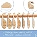 Baby Closet Dividers, Set of 7 Baby Clothes Organizer, Double Sided Wooden Baby Closet Organizer for Nursery, Size Newborn to Toddler, Baby Clothes Dividers for Closet Hanging on Standard Rod