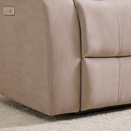 Image of Home Centre | Helios Cairo | Electric Recliner | Fabric | Solid Wood | 3 Seater Recliners | Beige | 2 Years Warranty