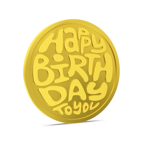 Image of ASPECT BULLION Happy Birthday Yellow Gold Coin 24kt (995) Pure Gold